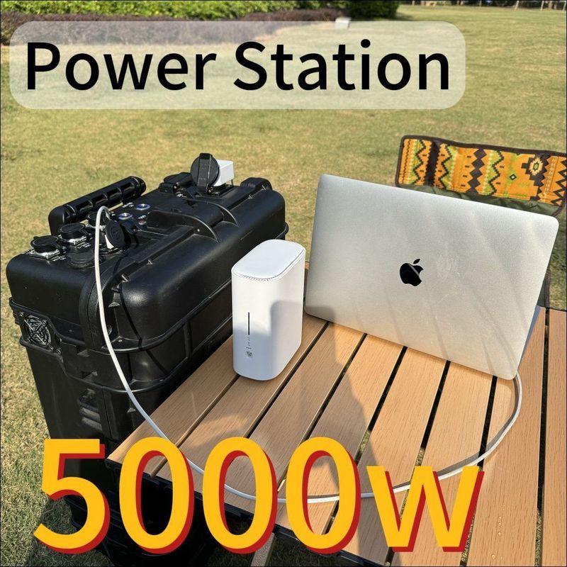 आउटडोर एडवेंचर्स के लिए बड़ी क्षमता 5000W/7000W शुद्ध साइन वेव मोबाइल पावर स्टेशन