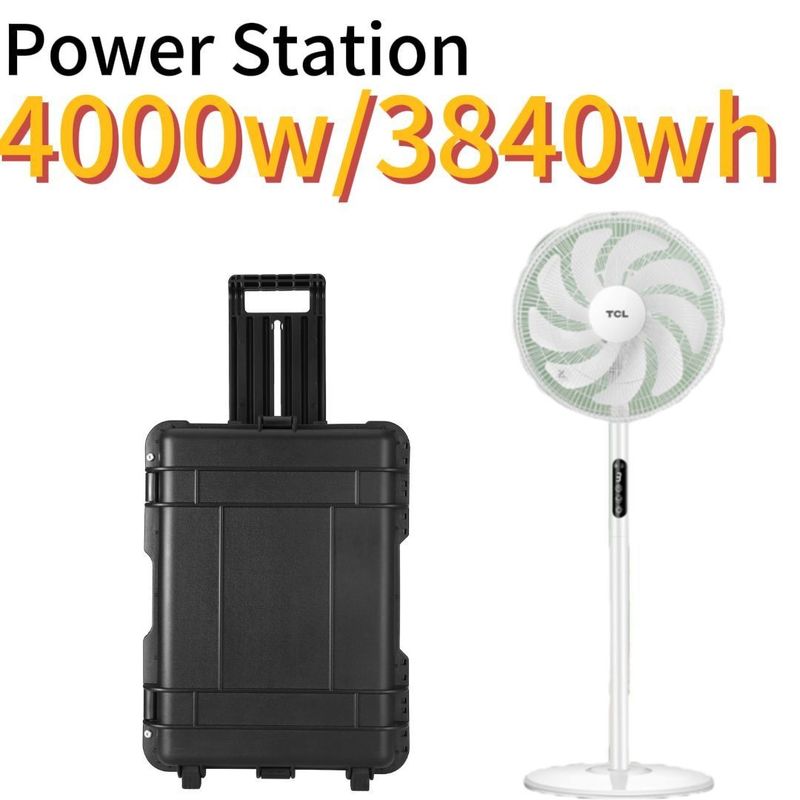 8000W पीक पावर पोर्टेबल सोलर जनरेटर 3840wh आपातकालीन ऊर्जा भंडारण बिजली स्टेशन
