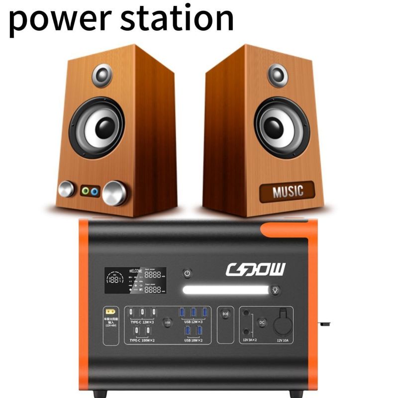 बड़ी क्षमता 2200W/2048wh परिवार आपात स्थितियों के लिए बाहरी लिथियम बैटरी पावर स्टेशन