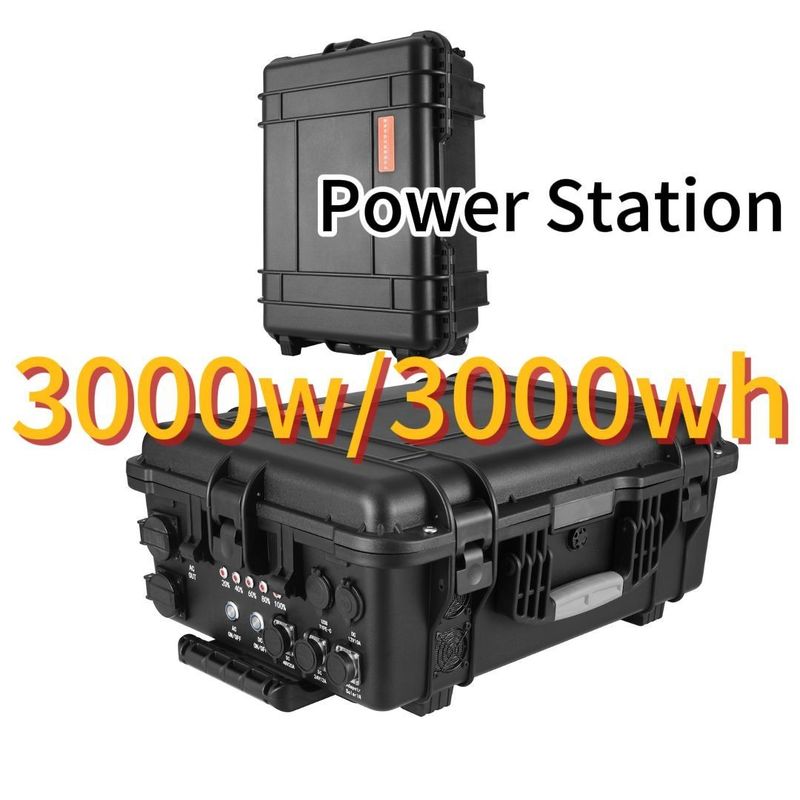 3000W आउटडोर आरवी/वैन कैम्पिंग आपातकालीन इन्वर्टर मोबाइल पावर स्टेशन पोर्टेबल पुल रॉड और पुली