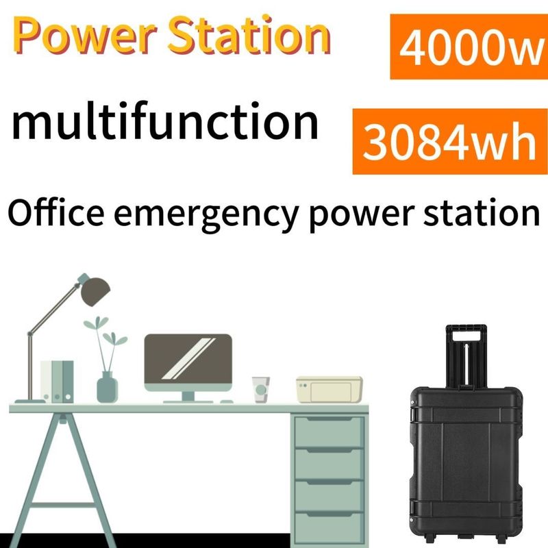 4000W 3840wh सौर पोर्टेबल बैटरी आउटडोर शिविर आपातकालीन बिजली की जरूरतों के लिए एकदम सही