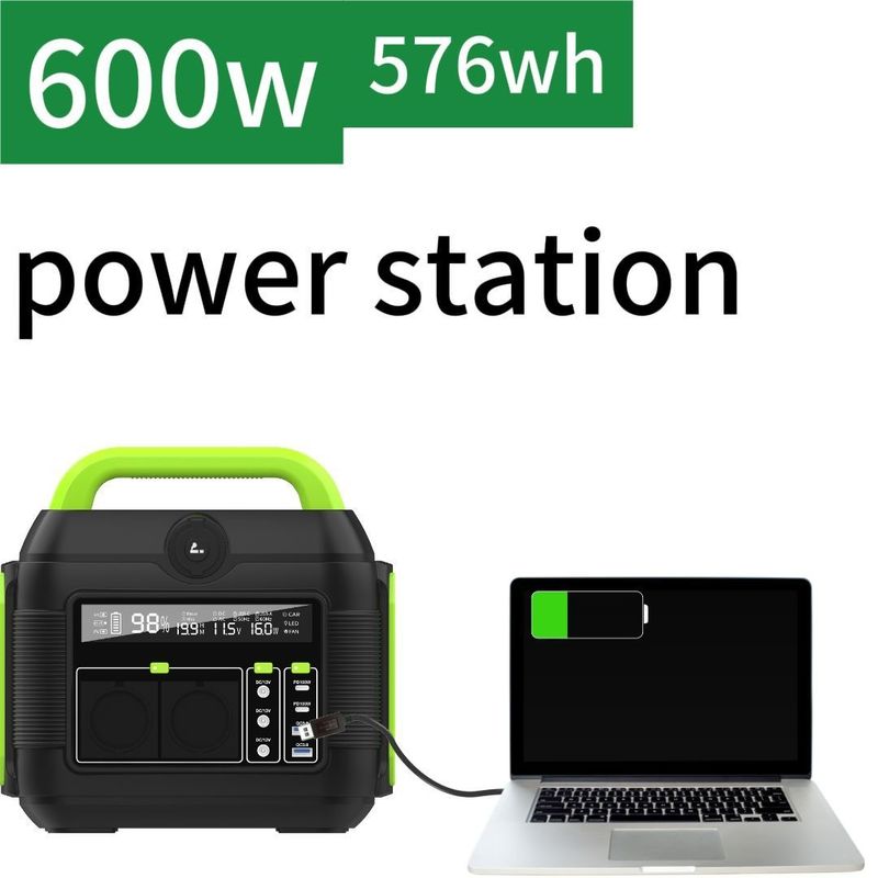 300W/600W मोबाइल पावर 110V/220V आउटडोर आपातकालीन चार्जिंग के लिए पोर्टेबल पावर स्टेशन