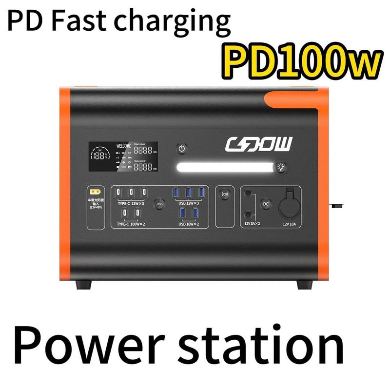 2200W/40ah AT22 एसी आउटपुट सॉकेट घरेलू ऊर्जा भंडारण बिजली आउटडोर बिजली स्टेशन