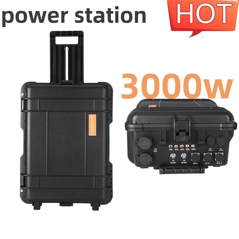 3000W गर्म सौर ड्रोन पावर स्टेशन CE.Un38.3 प्रमाणित और शक्तिशाली ABS मिश्र धातु खोल