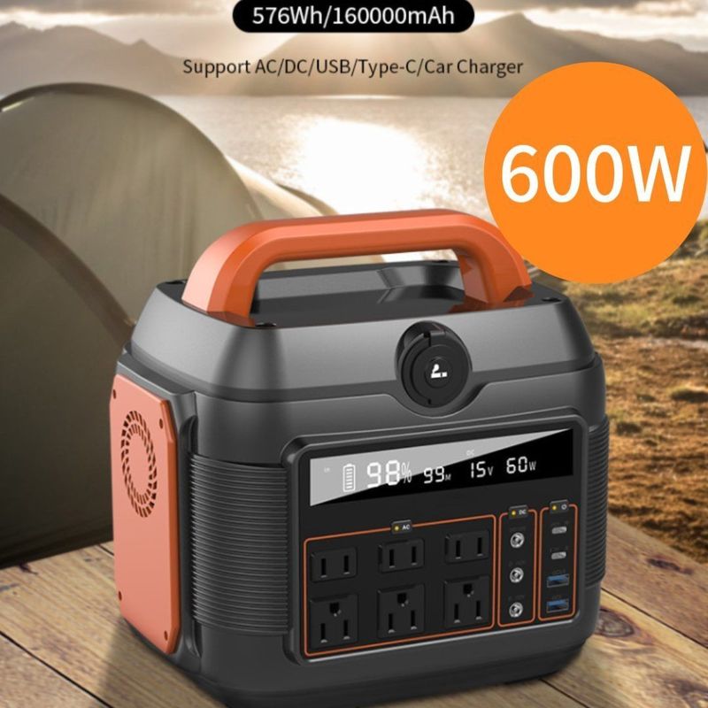 मोबाइल चार्जिंग समाधानों के लिए पोर्टेबल 600W आपातकालीन सौर जनरेटर पावर स्टेशन