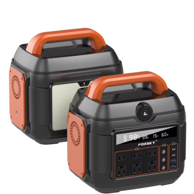 11W एलईडी लाइटिंग 220V/110V एसी आउटपुट 600W पोर्टेबल पावर स्टेशन के लिए लिथियम बैटरी