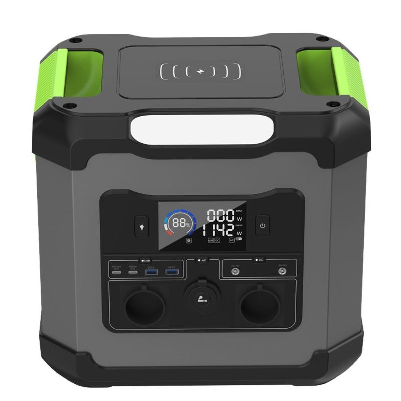 12V-13V/10A DC आउटपुट 1500W/1344wh आउटडोर घरेलू जरूरतों के लिए पोर्टेबल पावर स्टेशन