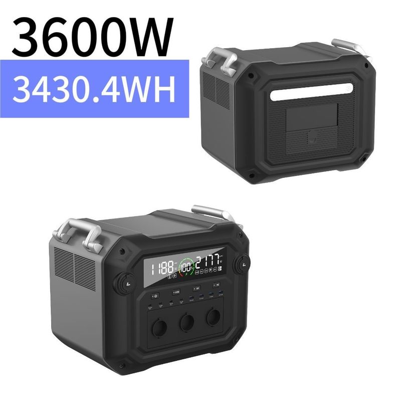 द्विदिश इन्वर्टर 3600W/3430.4wh आउटडोर के लिए बहु-कार्यात्मक मोबाइल बिजली की आपूर्ति