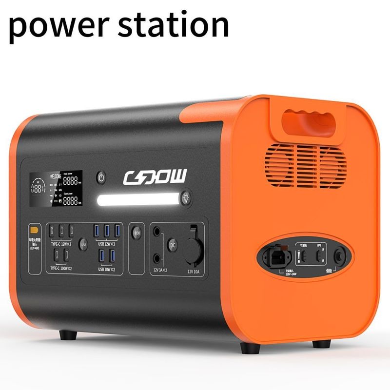 घर और बाहरी शिविर के लिए पोर्टेबल पावर स्टेशन 2200W 1500W सौर पैनल जनरेटर