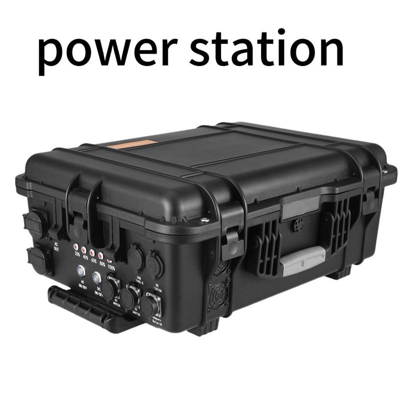 4000W 3840Wh पोर्टेबल मोबाइल पावर स्टेशन बैटरी संकेतक और विस्फोट प्रूफ एलईडी लाइट के साथ