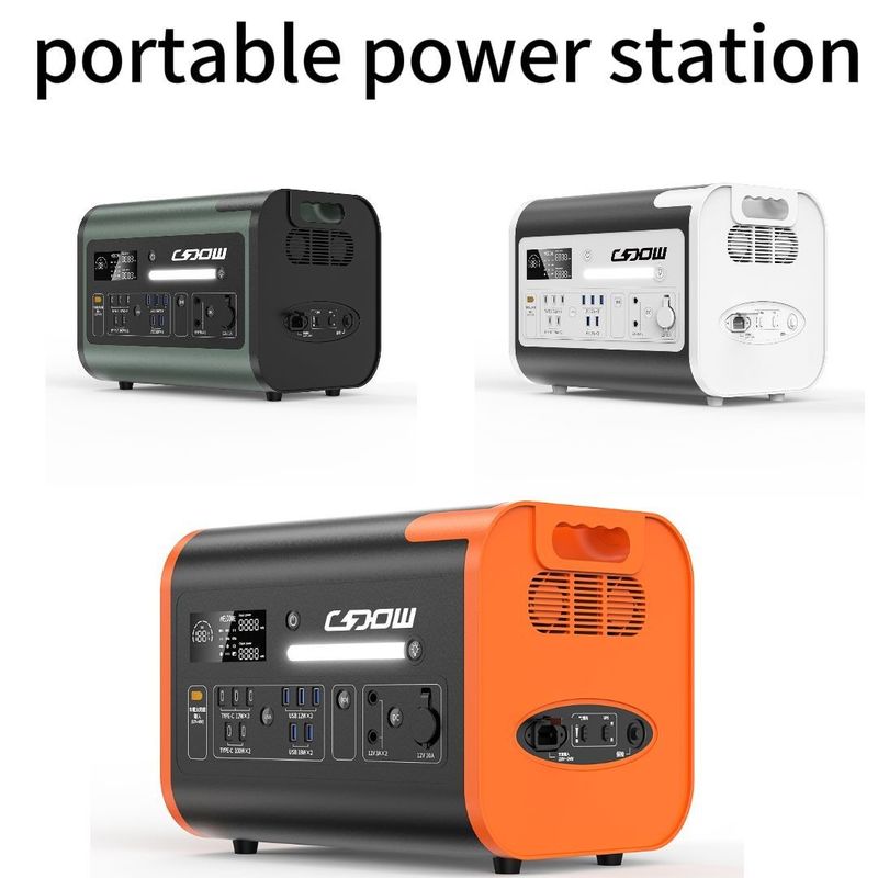 40ah/110V/220V मोबाइल रिचार्जेबल 2200W आउटडोर कैंप लिथियम बैटरी पावर पोर्टेबल पावर स्टेशन