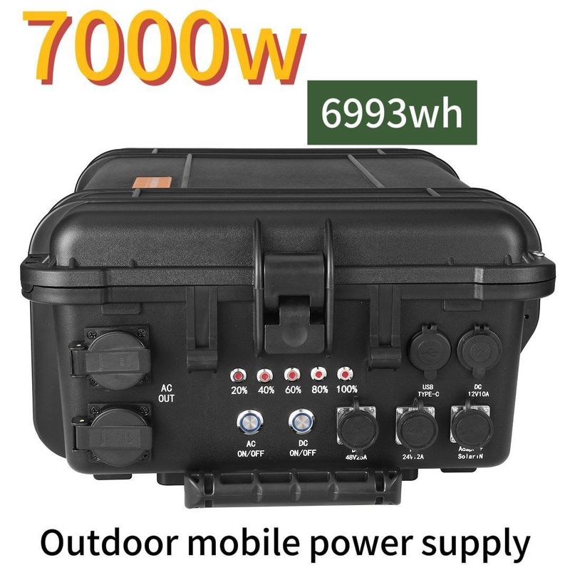 7000W/6993whlifepo4 आउटडोर पोर्टेबल रिचार्जेबल सौर पवन ऊर्जा स्टेशन आउटडोर के लिए