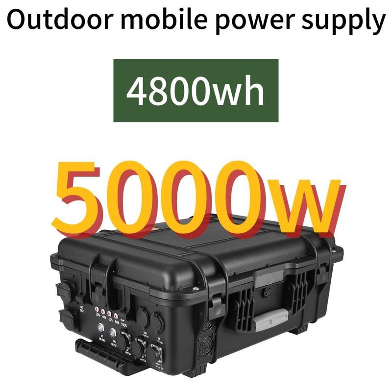 कार चार्जिंग के लिए 5000W/4800whlifepo4 आउटडोर रिचार्जेबल सौर और पवन ऊर्जा स्टेशन