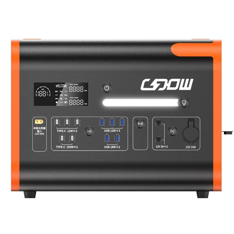 40ah/2200W/2048wh हॉट ऑरेंज घरेलू आउटडोर के लिए पोर्टेबल ऊर्जा भंडारण बिजली स्टेशन