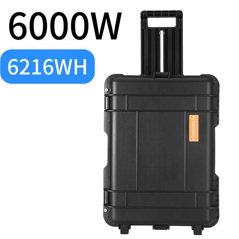 आउटडोर होम आरवी 6000W एसी शुद्ध साइन वेव और बड़ी क्षमता के साथ पोर्टेबल पावर स्टेशन