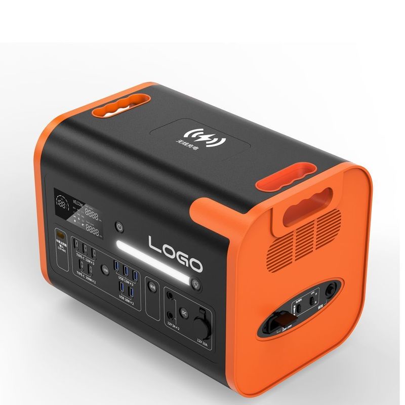 40ah/2200W चार्जर अंतर्निहित लिथियम बैटरी जीवनकाल Po4 सौर जनरेटर पावर स्टेशन