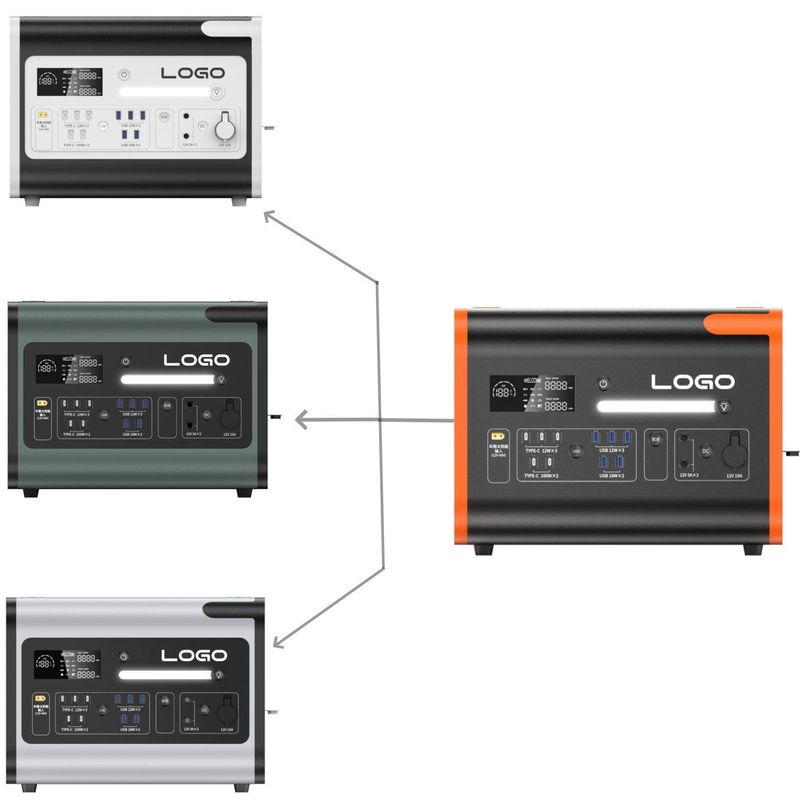 2400W पोर्टेबल कैम्पिंग सोलर पावर स्टेशन LiFePO4 और AC आउटपुट वोल्टेज 220V±5% के साथ