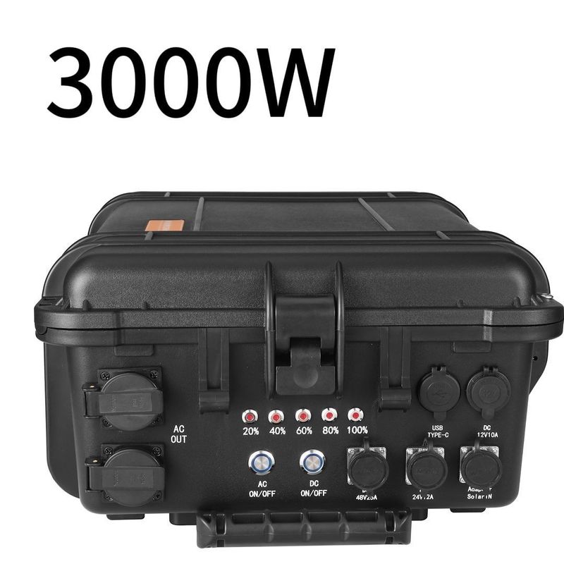 आपातकालीन बाहरी बिजली आपूर्ति के लिए पोर्टेबल ऊर्जा जनरेटर 3000W/3000wh पावर स्टेशन