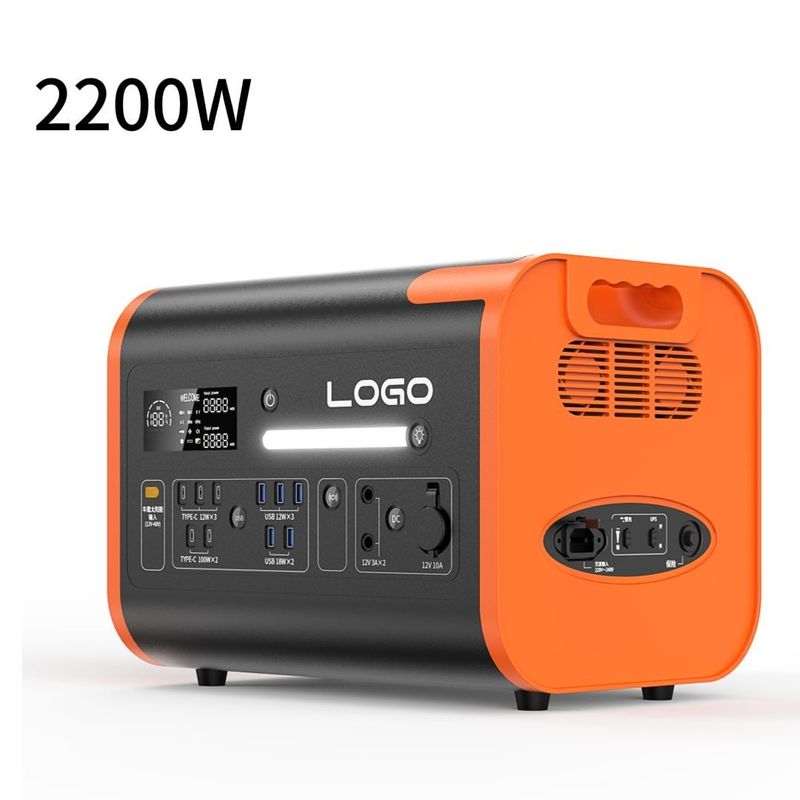 40ah/2048wh/2200W/2400W पोर्टेबल ऊर्जा जनरेटर आपातकालीन आउटडोर पावर 3 पावर स्टेशन