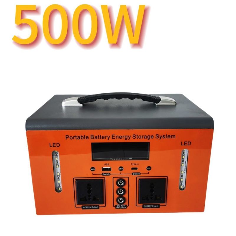 XT500 500W आउटडोर कैंपिंग और आपातकालीन के लिए पोर्टेबल लिथियम बैटरी बिजली की आपूर्ति