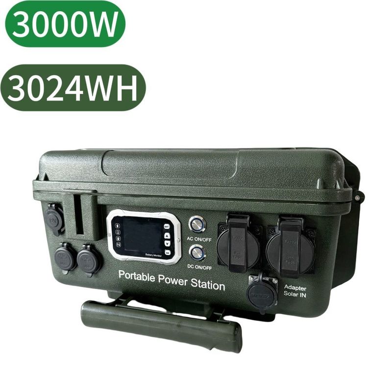 आउटडोर कैम्पिंग यूएसबी-सी 45W और 3000W/3024wh के साथ बड़ी क्षमता वाला पोर्टेबल पावर स्टेशन