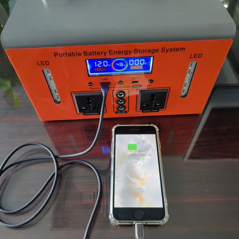 शिविर और घर आपात स्थिति के लिए 300W पोर्टेबल पावर स्टेशन प्रकार-सी आउटपुट 5V/10W अधिकतम