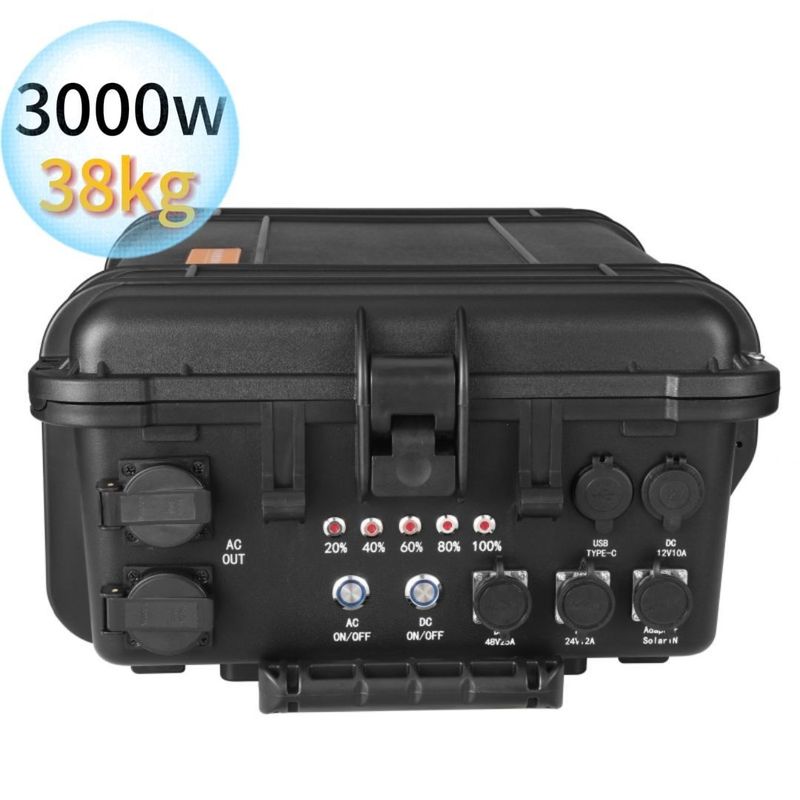ब्लैक सुपर लार्ज पोर्टेबल पावर स्टेशन 3kw/4kw/5kw/6kw/7kw आपातकालीन ऊर्जा भंडारण
