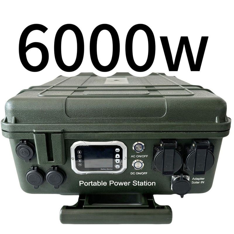 6048wh बड़ी क्षमता मोबाइल पावर सोलर जनरेटर उच्च मांग के लिए 6000W बिजली स्टेशन