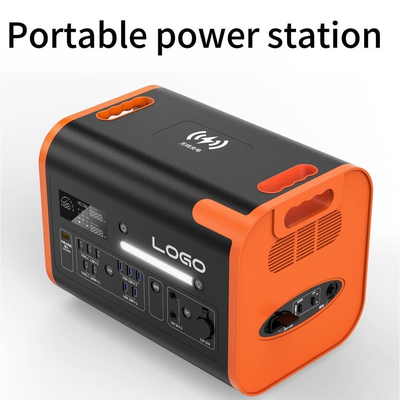 90 मिनट चार्जिंग समय पोर्टेबल जनरेटर 2400W 2048wh ऊर्जा आपूर्ति जनरेटर
