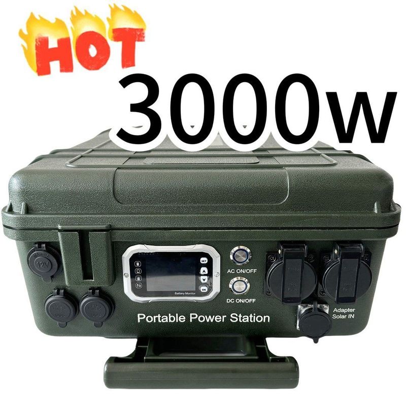 इनडोर और आउटडोर सौर जनरेटर पोर्टेबल पावर स्टेशन 3000W 2400W 5000W आउटपुट के साथ