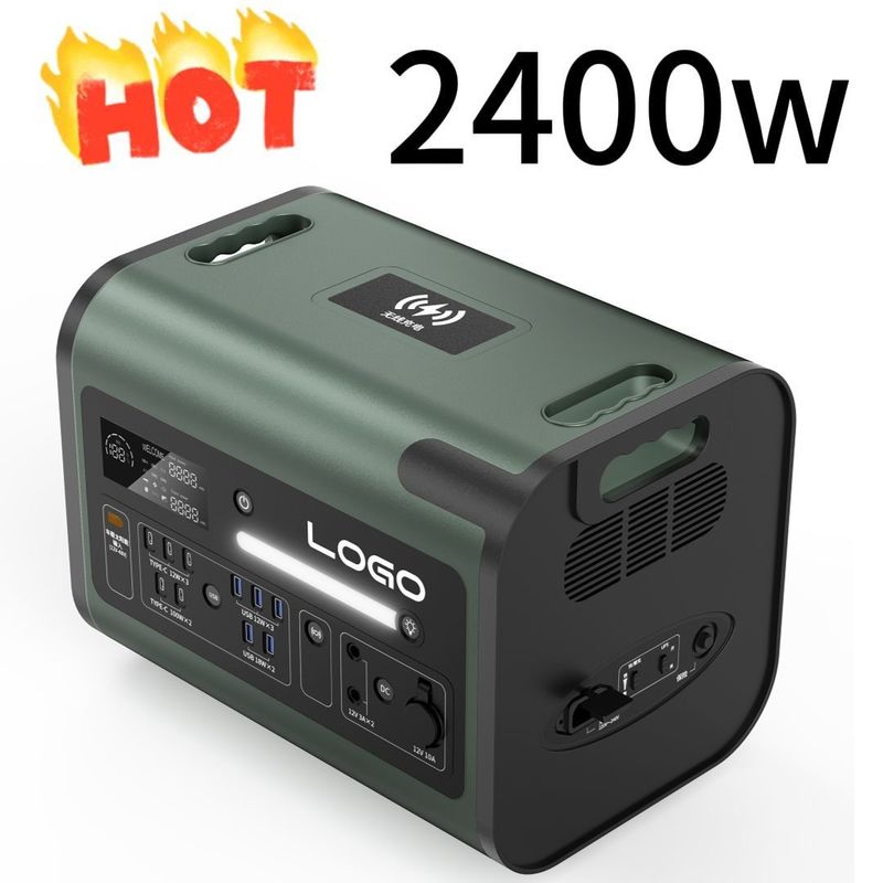 अनुकूलन योग्य प्रकार सी और 90 मिनट चार्जिंग समय के साथ 2400W आउटडोर मोबाइल पावर स्टेशन